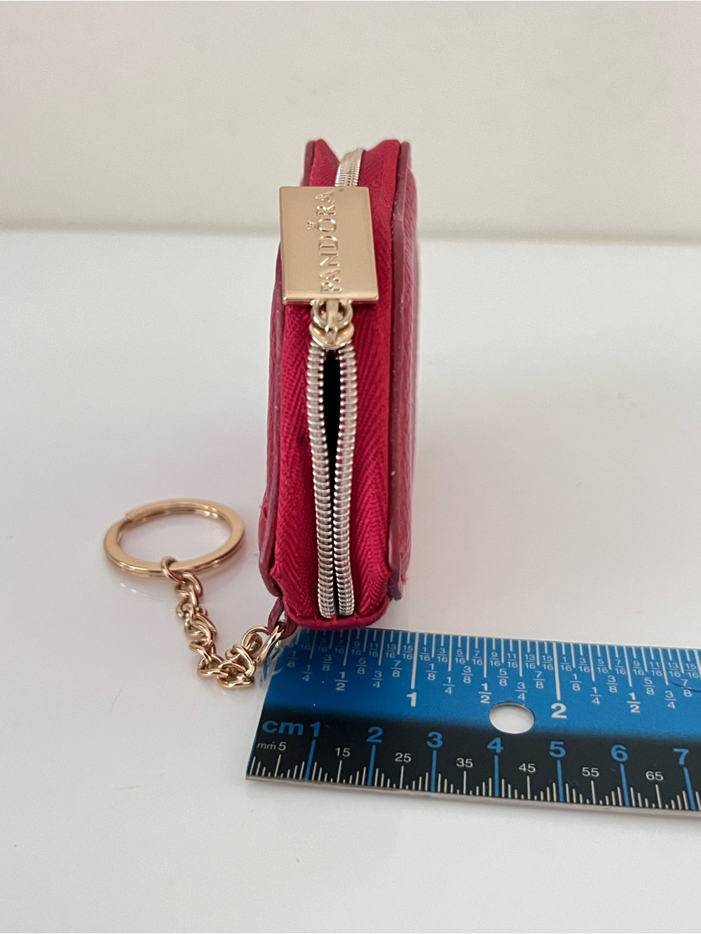 Pandora Kiss More Lips Coin Purse Keychain Red Leather Collectible - Picture 11 of 11